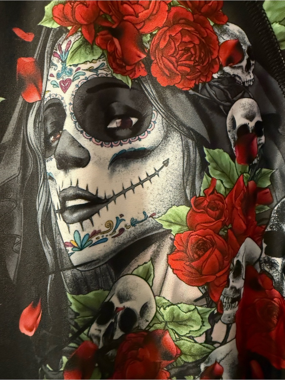 Raven Fightwear Calaveras y Rosas Skull Rose Rashguard L - Picture 4 of 7